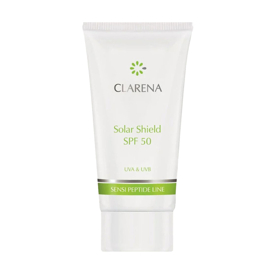 Сонцезахисний крем Clarena Sensi Peptide Line Solar Shield SPF 50 для чутливої шкіри обличчя, схильної до алергії та атопії, 30 мл